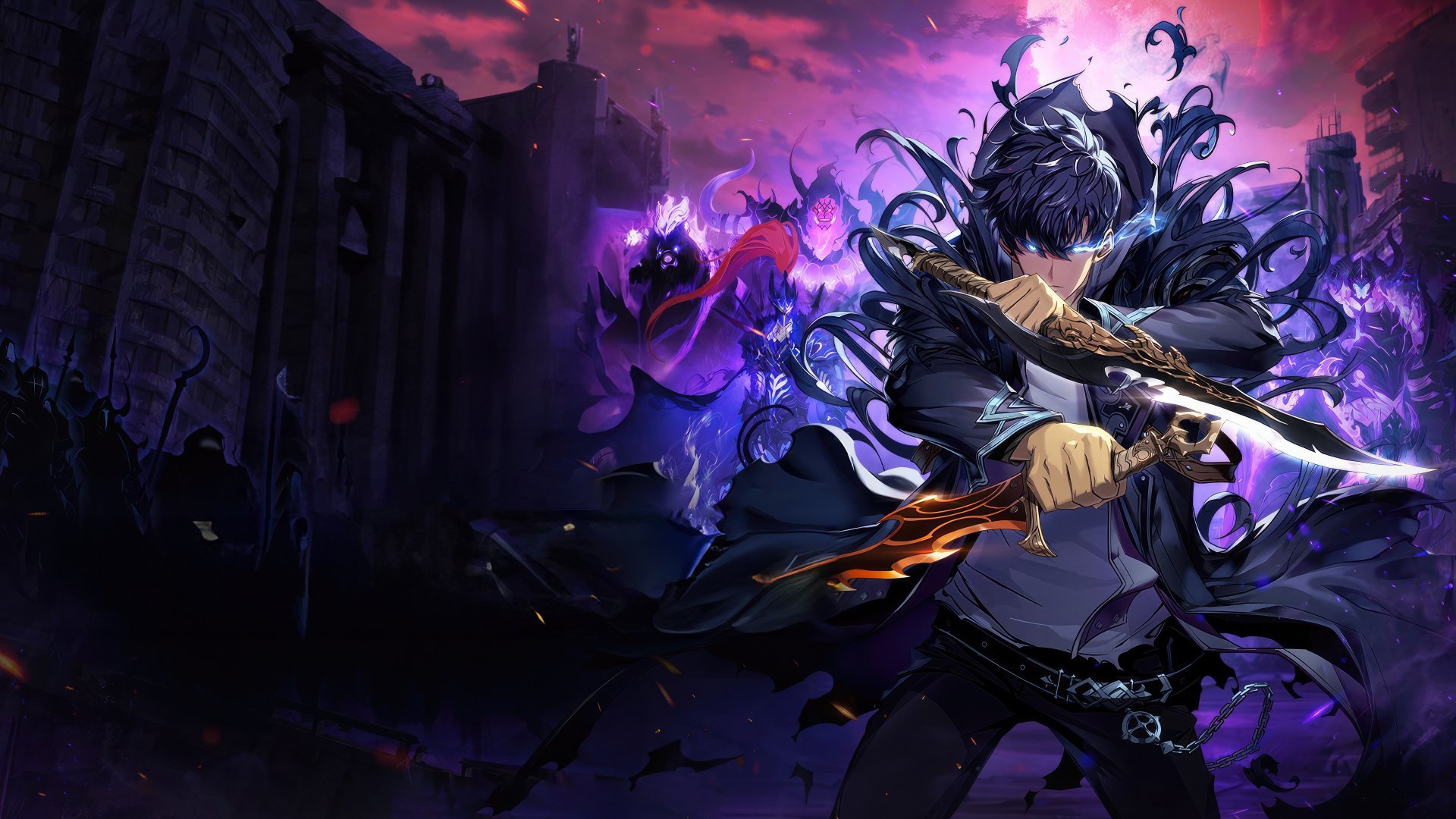 Imagem de destaque post Solo Leveling: Novas artes de Sung Jin-woo e Cha Hae-in aquecem rumores sobre a Season 3