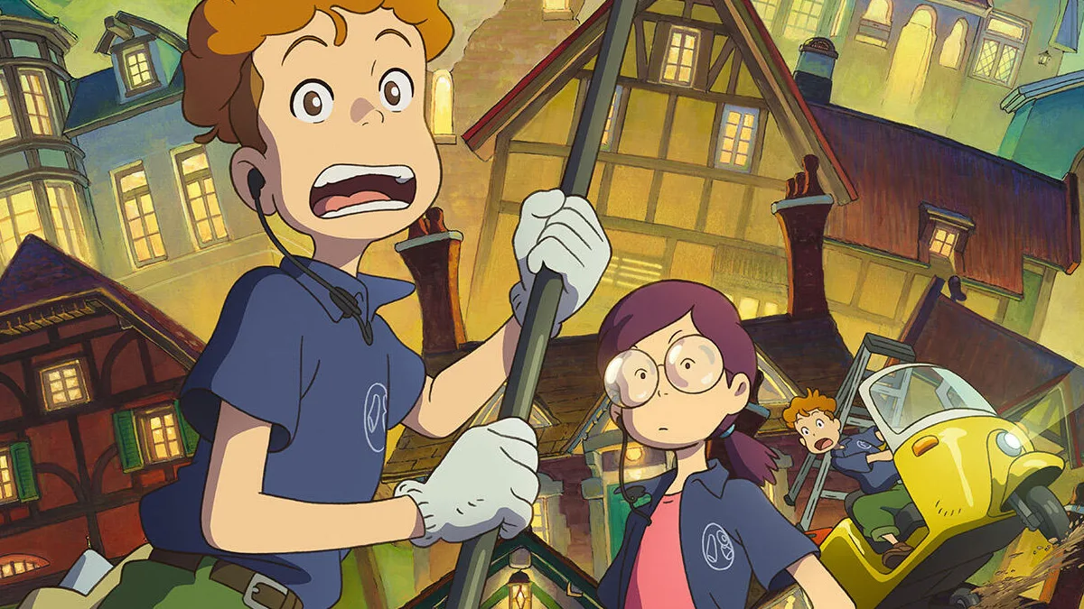 Arte do Postes do curta Majo no Tani no Yoru do Studio Ghibli