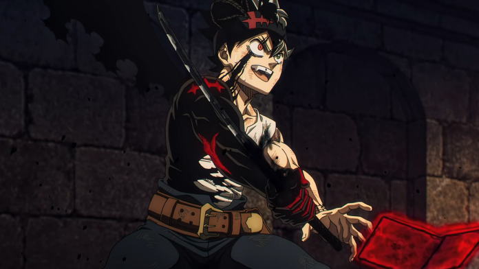 Asta, de Black Clover com o seu Grimório