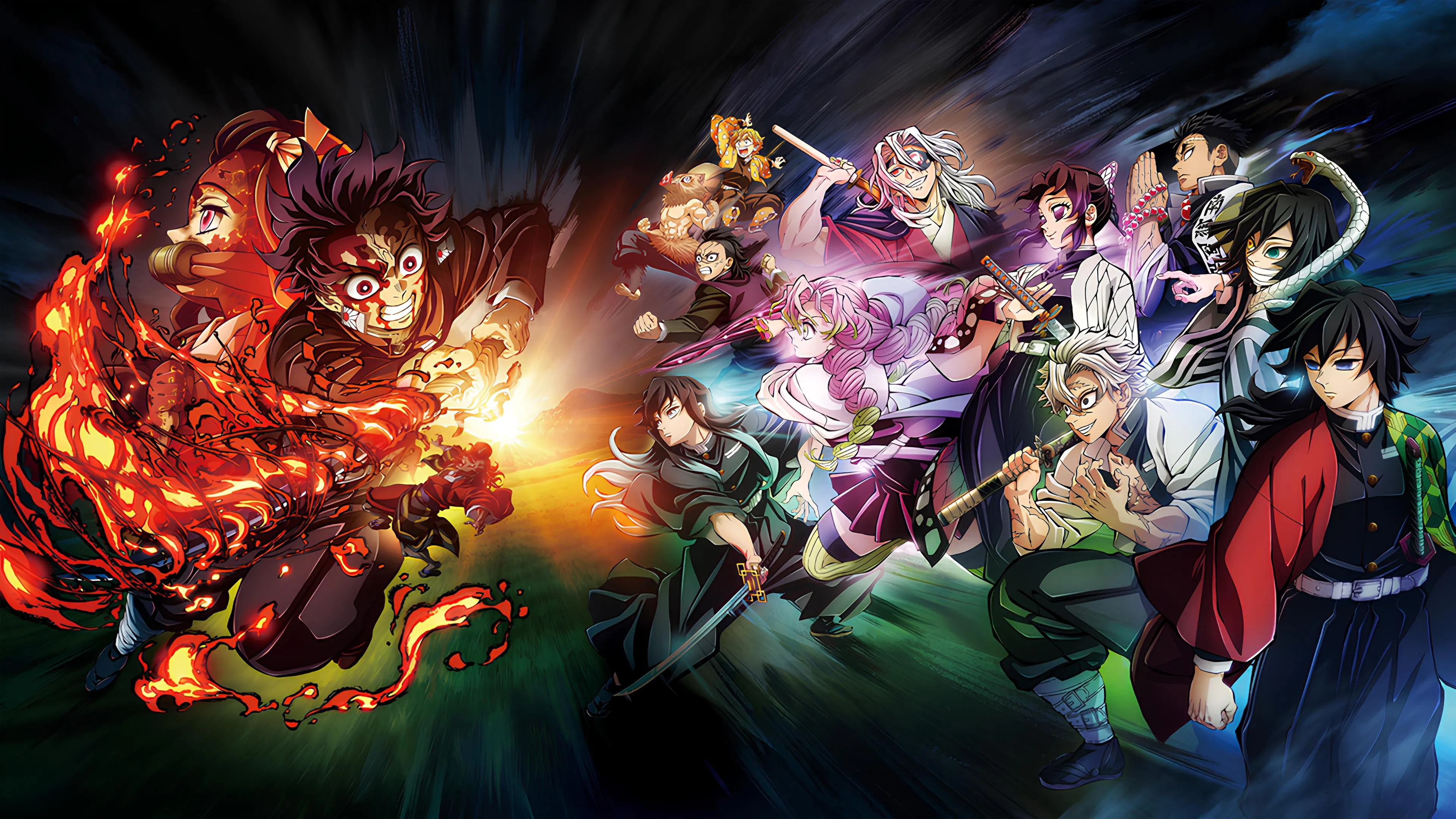 Capa do artigo com os personsagens de Kimetsu no Yaiba