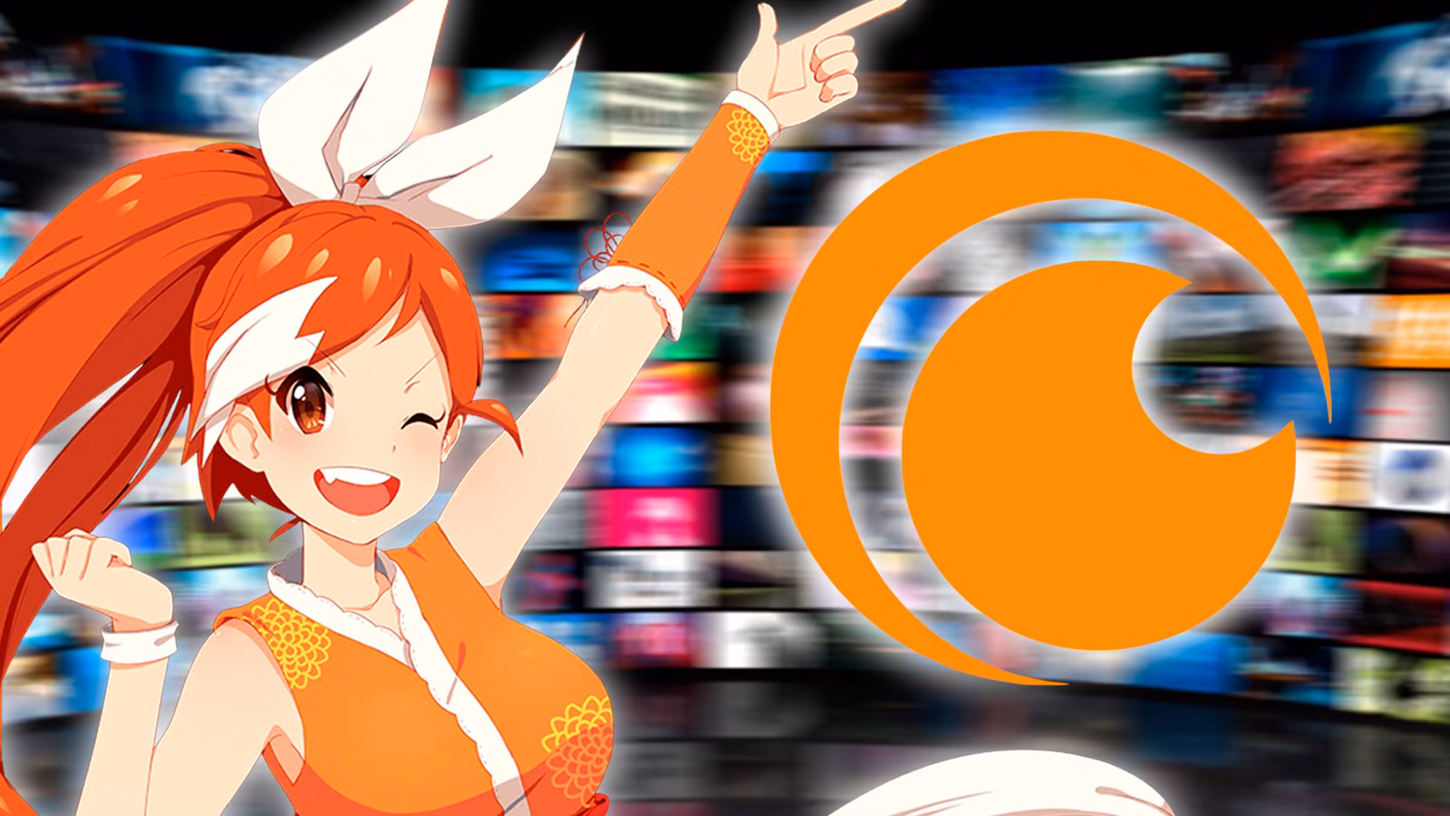 Capa com a personagem da Crunchyroll para o artigo de guia da temporada