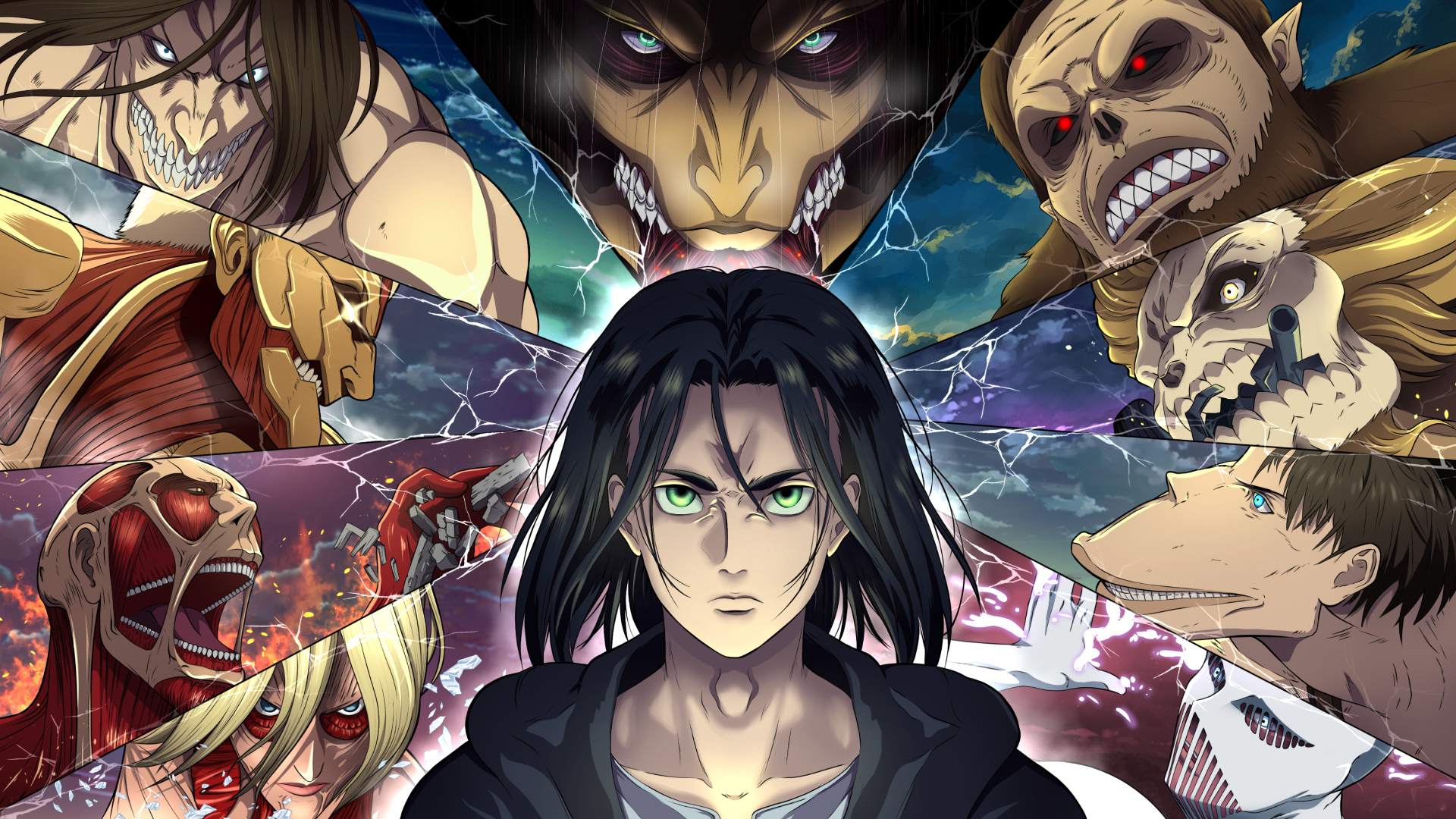 Todos os 9 titãs de attack on titan