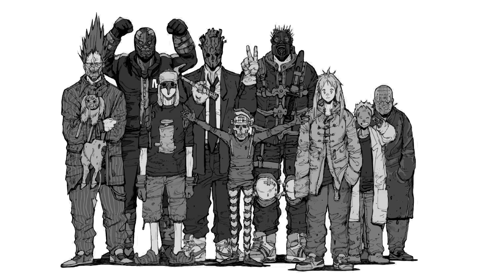 Imagem com os Personagens de Dorohedoro