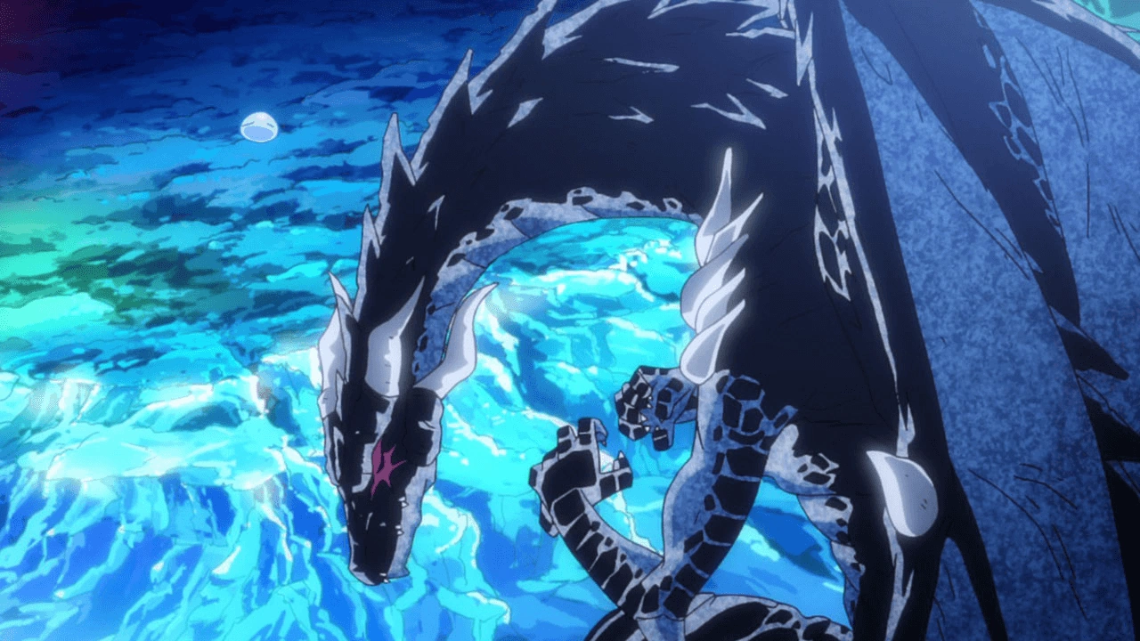 Rimuru e Veldora em That Time I Got Reincarnated as a Slime 1ª temporada