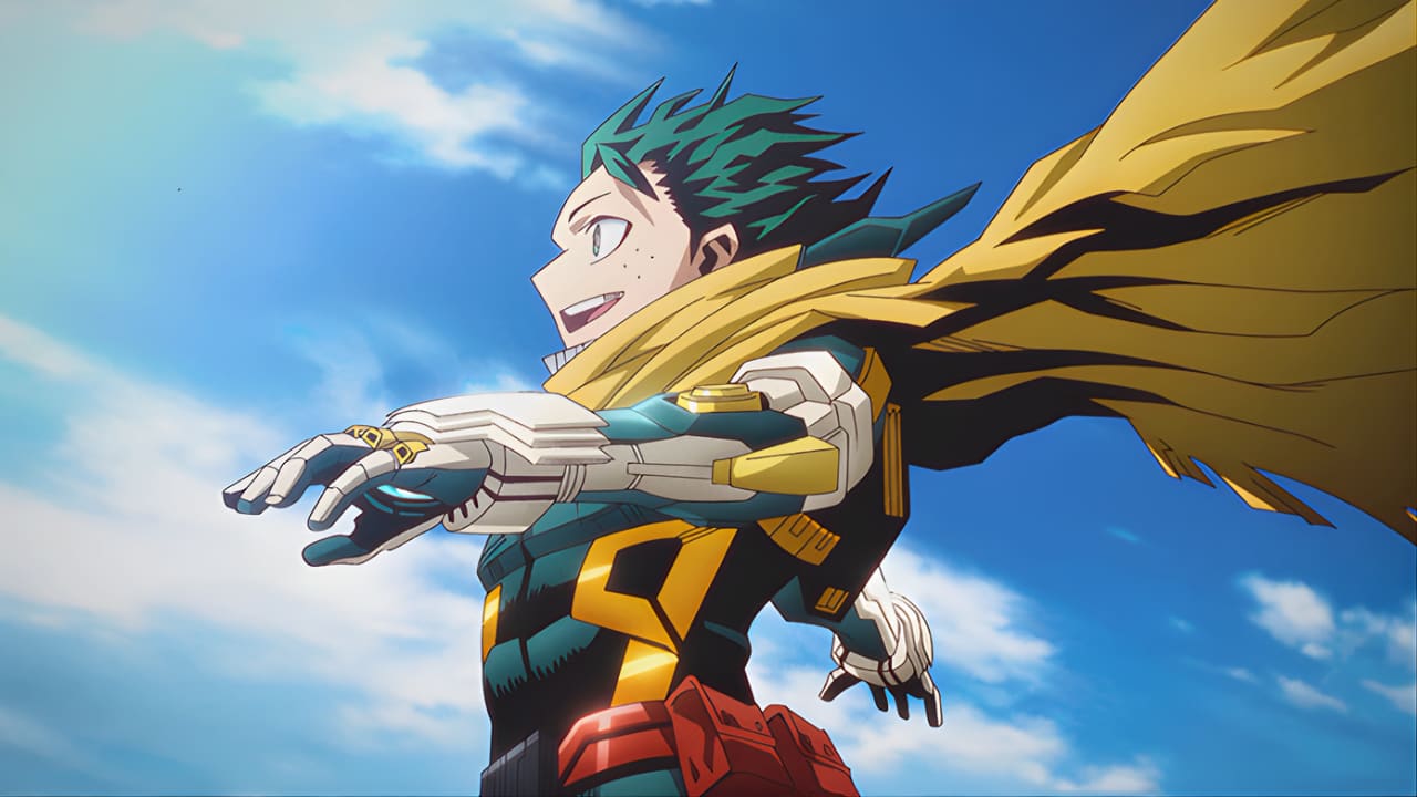 Deku professor na Academia U.A. com novo traje tecnológico em My Hero Academia More