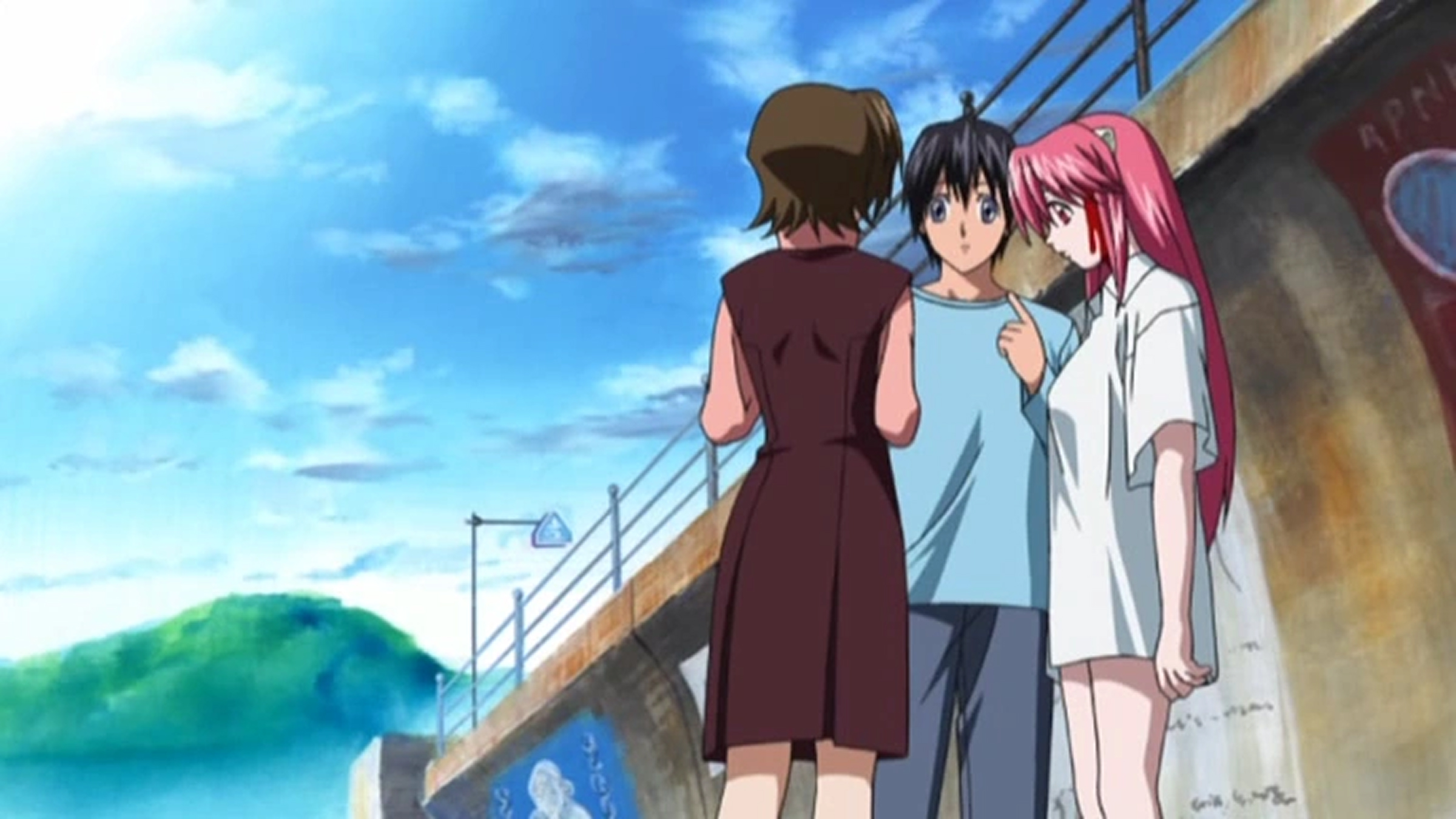 o triângulo entre Lucy, Kouta e Yuka