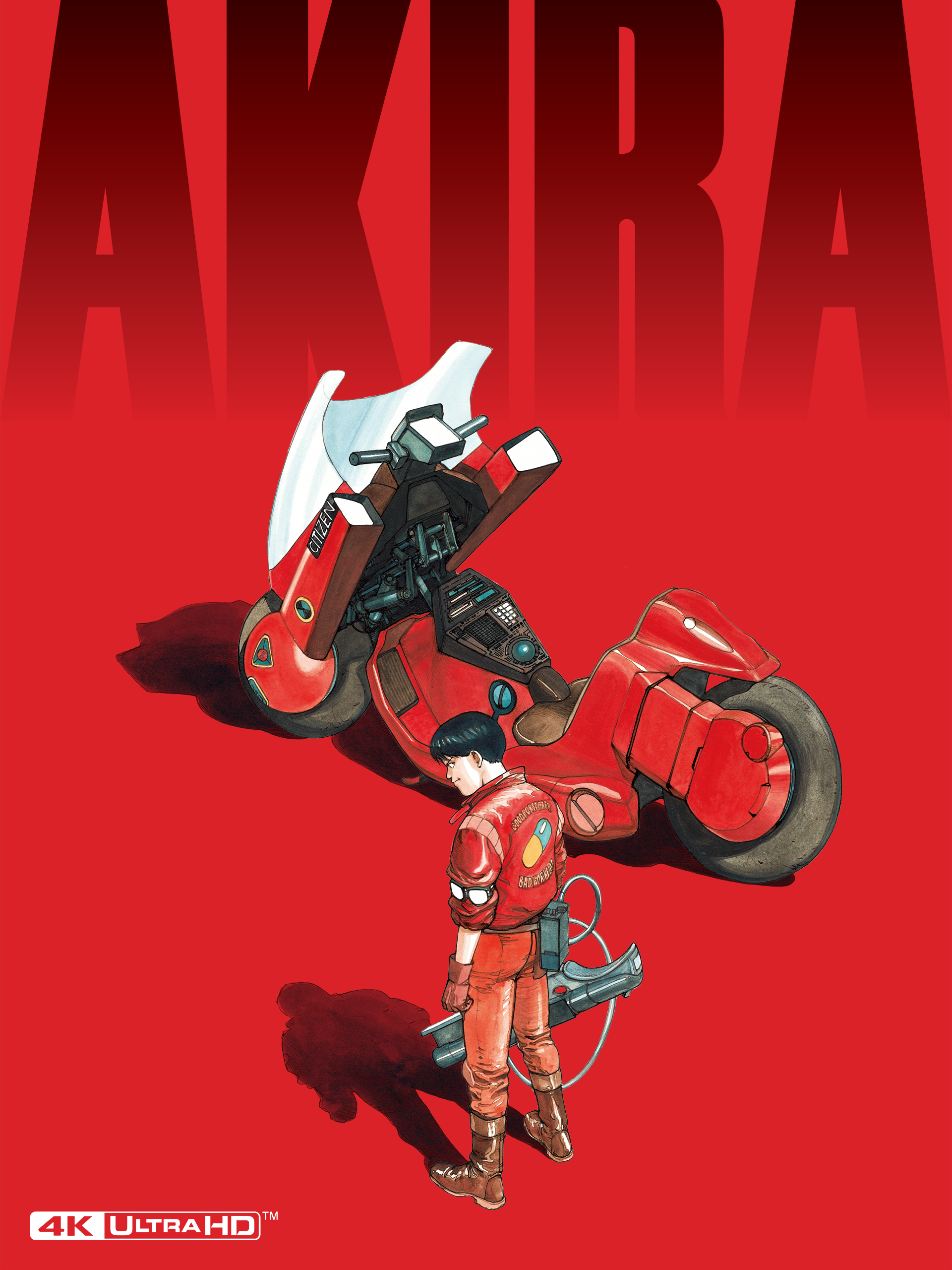 ôster oficial de Akira 4K com destaque para o protagonista