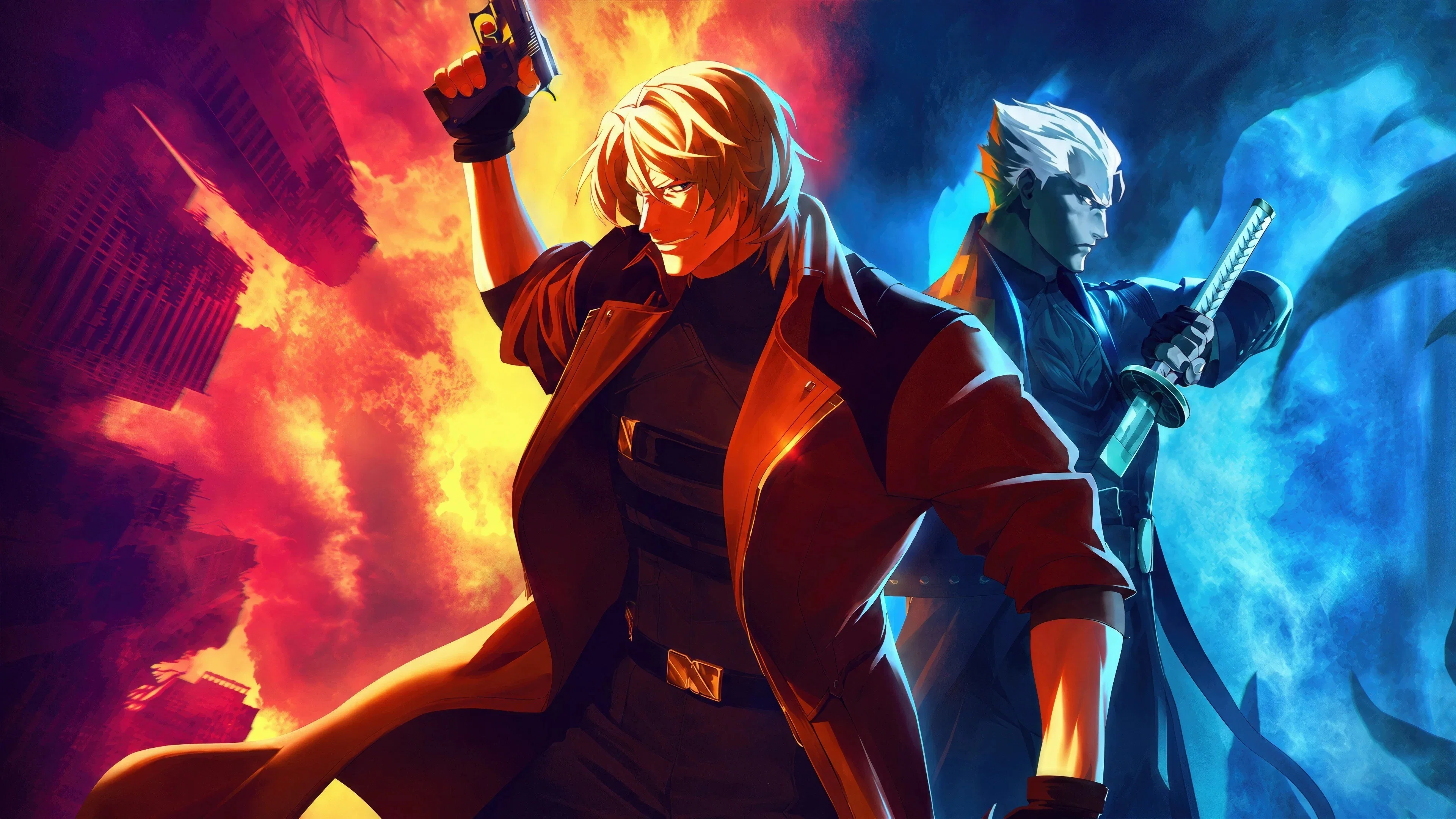 Dante e Vergil na segunda temporada de Devil May Cry da Netflix